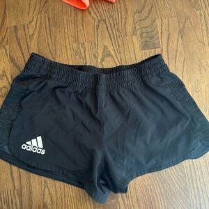 Adidas black shirt with running liner.